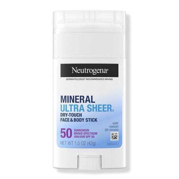 Neutrogena Ultra Sheer SPF 50 Zinc Mineral Sunscreen Stick - Picture 1 of 4